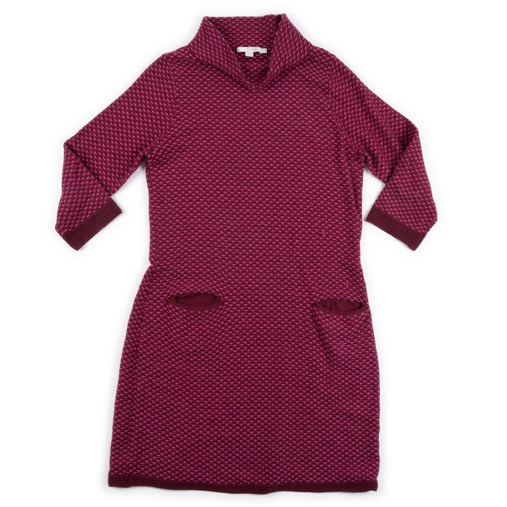 Boden Burgundy Knit Dress